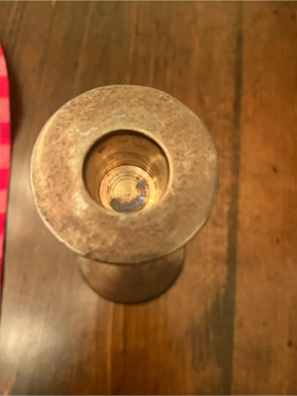Pottery Barn Rustic Brown Metal Candlestick Holder